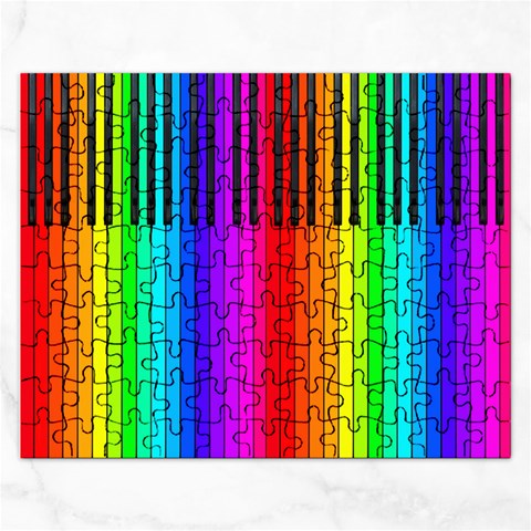 Rainbow Piano Keyboard  Jigsaw Puzzle (Rectangular) from ArtsNow.com Front