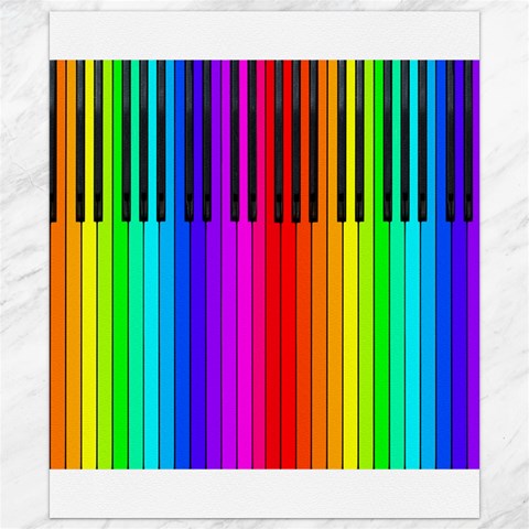 Rainbow Piano Keyboard  Canvas 8  x 10  from ArtsNow.com 8.15 x9.66  Canvas - 1