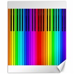 Rainbow Piano Keyboard  Canvas 11  x 14 