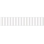 Vertical Stripes - White and Platinum Gray Flano Scarf (Large)