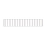 Vertical Stripes - White and Platinum Gray Flano Scarf (Mini)