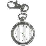 Vertical Stripes - White and Platinum Gray Key Chain Watch