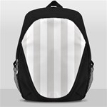 Vertical Stripes - White and Platinum Gray Backpack Bag