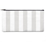 Vertical Stripes - White and Platinum Gray Pencil Case