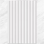 Vertical Stripes - White and Platinum Gray Canvas 12  x 18 