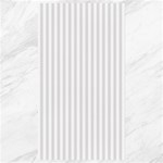 Vertical Stripes - White and Platinum Gray Canvas 40  x 72 