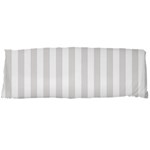 Vertical Stripes - White and Platinum Gray Body Pillow Case Dakimakura (Two Sides)