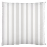 Vertical Stripes - White and Platinum Gray Large Cushion Case (Two Sides)