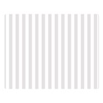 Vertical Stripes - White and Platinum Gray Double Sided Flano Blanket (Large)