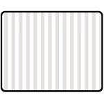 Vertical Stripes - White and Platinum Gray Fleece Blanket (Medium) (One Side)