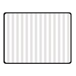 Vertical Stripes - White and Platinum Gray Double Sided Fleece Blanket (Small) (Two Sides)