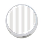 Vertical Stripes - White and Platinum Gray 4-Port USB Hub (One Side)