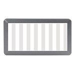 Vertical Stripes - White and Platinum Gray Memory Card Reader (Mini)