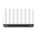Vertical Stripes - White and Platinum Gray Memory Card Reader with CF