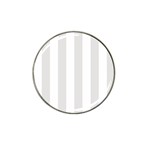 Vertical Stripes - White and Platinum Gray Hat Clip Ball Marker (10 pack)