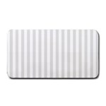 Vertical Stripes - White and Platinum Gray Medium Bar Mat