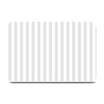 Vertical Stripes - White and Platinum Gray Plate Mat