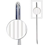 Vertical Stripes - White and Platinum Gray Book Mark