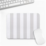 Vertical Stripes - White and Platinum Gray Small Mousepad