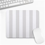 Vertical Stripes - White and Platinum Gray Large Mousepad