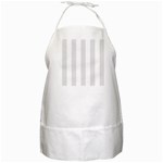 Vertical Stripes - White and Platinum Gray BBQ Apron
