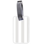 Vertical Stripes - White and Platinum Gray Luggage Tag (Two Sides)