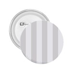 Vertical Stripes - White and Platinum Gray 2.25  Button