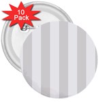 Vertical Stripes - White and Platinum Gray 3  Button (10 pack)