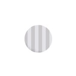 Vertical Stripes - White and Platinum Gray 1  Mini Magnet
