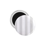 Vertical Stripes - White and Platinum Gray 1.75  Magnet