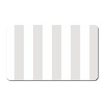 Vertical Stripes - White and Platinum Gray Magnet (Rectangular)