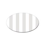 Vertical Stripes - White and Platinum Gray Sticker (Oval)
