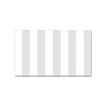 Vertical Stripes - White and Platinum Gray Sticker Rectangular (100 pack)
