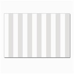 Vertical Stripes - White and Platinum Gray Postcard 5  x 7 
