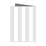 Vertical Stripes - White and Platinum Gray Mini Greeting Cards (Pkg of 8)