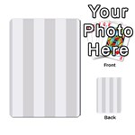 Vertical Stripes - White and Platinum Gray Multi-purpose Cards (Rectangle)