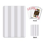 Vertical Stripes - White and Platinum Gray Playing Cards Single Design