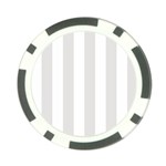 Vertical Stripes - White and Platinum Gray Poker Chip Card Guard