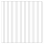 Vertical Stripes - White and Pale Gray Large Satin Scarf (Square)