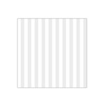 Vertical Stripes - White and Pale Gray Satin Bandana Scarf