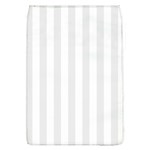 Vertical Stripes - White and Pale Gray Removable Flap Cover (L)