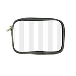 Vertical Stripes - White and Pale Gray Coin Purse