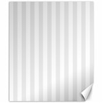 Vertical Stripes - White and Pale Gray Canvas 20  x 24 