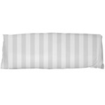 Vertical Stripes - White and Pale Gray Body Pillow Case (Dakimakura) (One Side)