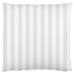 Vertical Stripes - White and Pale Gray Large Cushion Case (Two Sides)