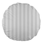 Vertical Stripes - White and Pale Gray Large 18  Premium Flano Round Cushion