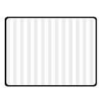 Vertical Stripes - White and Pale Gray Fleece Blanket (Small) (One Side)
