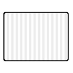 Vertical Stripes - White and Pale Gray Double Sided Fleece Blanket (Small) (Two Sides)