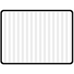 Vertical Stripes - White and Pale Gray Double Sided Fleece Blanket (Large) (Two Sides)
