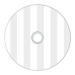 Vertical Stripes - White and Pale Gray CD Wall Clock